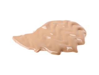 Sample of foundation isolated on white. Cosmetic product