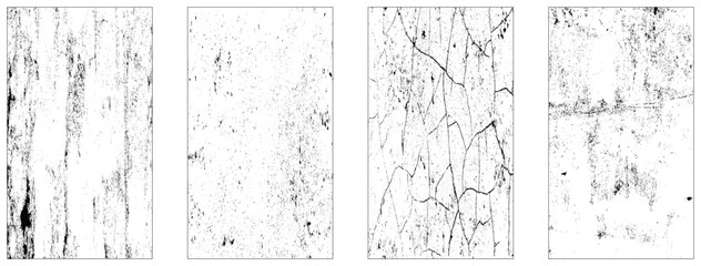 Vintage grunge dust texture wall background vector set