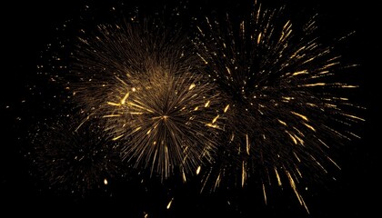 Beautiful illustration of colorful fireworks on plain black background. Colorful Fireworks in black sky background for New Year celebration concept.