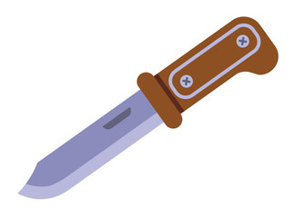 Sharp colored knife icon. Flat illustration.