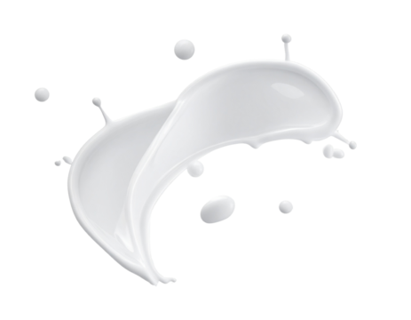  Fresh Cream Liquid Splash – Artistic Beverage Presentation PNG