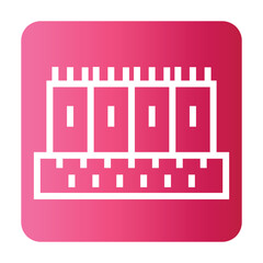 Normal gut black line icon for digital and print projects. Microscopic probiotics.