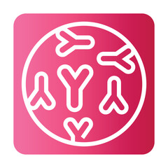 Bifidobacterium black line icon for digital and print projects. Microscopic probiotics.