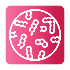 Lactococcus black line icon for digital and print projects. Microscopic probiotics.