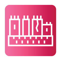 Leaky gut black line icon for digital and print projects. Diseases of gastrointestinal tract.