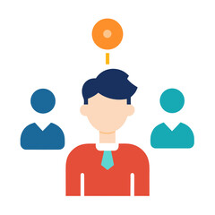 Recruiter Choosing Best Candidate Selection Hiring Process Vector Illustration