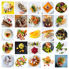 Dishes and desserts of French cuisine