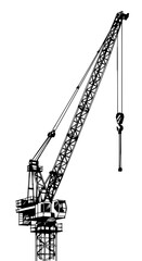 Construction Crane Silhouette Illustration A Vector Graphic for Building Projects