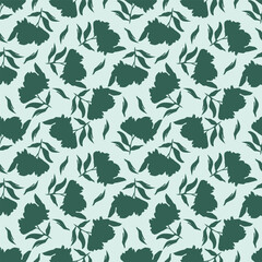 Exotic hand drawn flowers, seamless patterns with floral for fabric, textiles, clothing, wrapping paper, cover, banner, home decor, abstract backgrounds. Vector illustration.