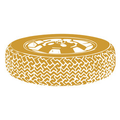 Golden Tire Tread Pattern