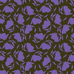 Exotic hand drawn flowers, seamless patterns with floral for fabric, textiles, clothing, wrapping paper, cover, banner, home decor, abstract backgrounds