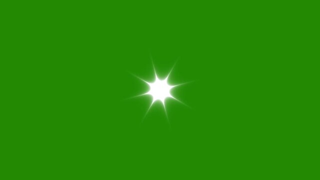 Twinkling stars animation, Shimmering light, magic flash or glitter motion explosion animation, white cartoon blinking stars, flat vector doodle sparkle, 2D shining twinkle effect on green screen. 4k