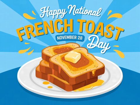 Celebrate national french toast day with a delicious stack of golden brown toast