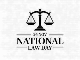 Celebrating national law day on november 26th with the iconic scales of justice symbol
