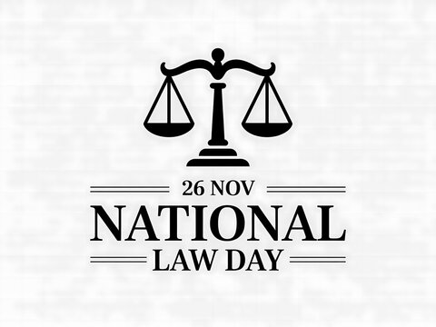 Celebrating national law day on november 26th with the iconic scales of justice symbol