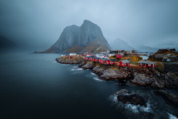 Beautiful Hamn&oslash;y in the Norwegian Lofoten Islands