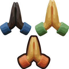 Dark hands praying for hope, faith, and gratitude