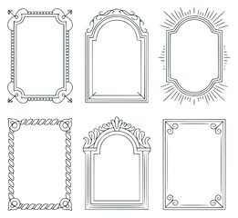 Collection of Six Ornate and Decorative Vintage Frames