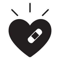 Emotional Healing Silhouette Icon – Wellness Recovery and Therapy Vector Design