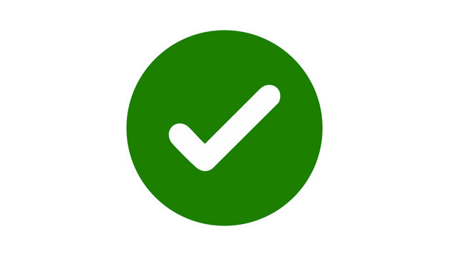 Green tick circle - approved, done, verified icon