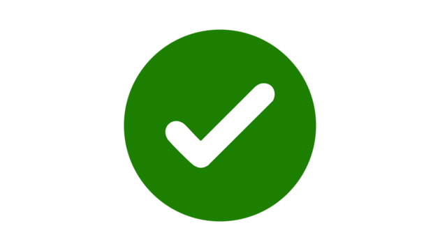 Green tick circle - approved, done, verified icon