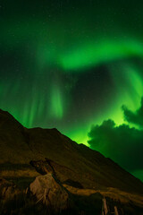 Beautiful Northern Lights in the Norwegian Lofoten Islands