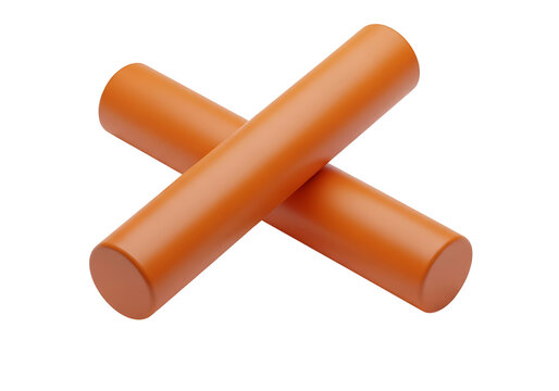 Claves Musical Instrument Isolated on White Background.