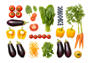 Fresh Vegetables and Fruits A Colorful and Healthy Selection.