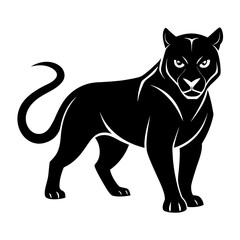 vector illustration of a black cat