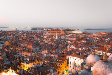 Venice Canal View, Romantic Italian Cityscape with Gondolas and Historic Architecture