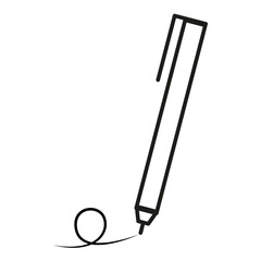 Stylus pen icon. Writing creative vector. Drawing tool illustration. Digital tablet signature.