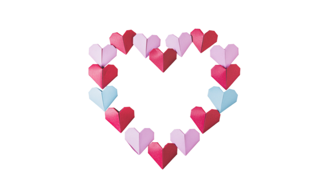 Red heart shape in hands symbolizes Valentine's Day love, romance, and passion for a wedding celebration card design