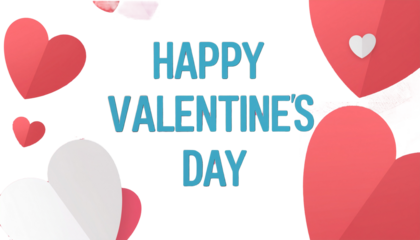 Happy Valentine's Day, a romantic symbol of love, featuring a red heart vector design and celebratory decoration on a festive card