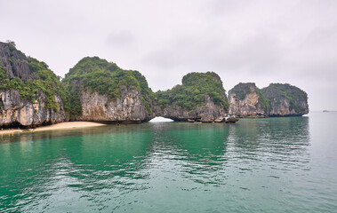 cruising in ha long bay, vietnam