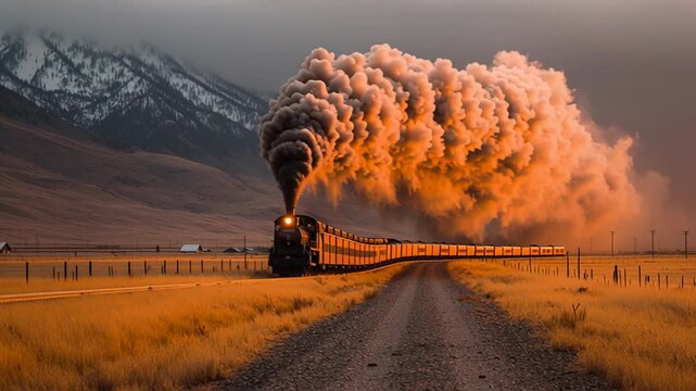 Video of steam train rides in wilderness