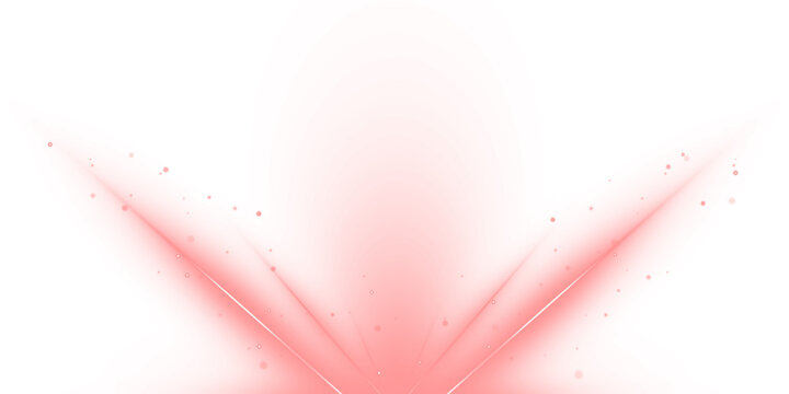 Shiny fiery red neon stripes on white transparent background PNG. Vivid curved light trails and flashing red light effects. Vector element on black background for stunning digital creations.
