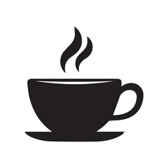 Coffee cup silhouette vector on white background 2