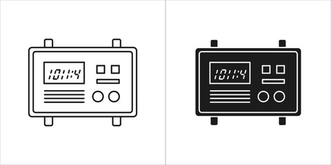 Illustration of a timer in black and white style