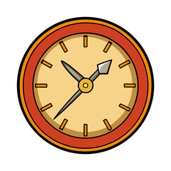 clean outline of a hanging wall clock