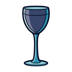 elegant crystal wine glass