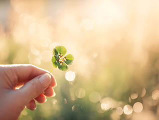hand holding a plant