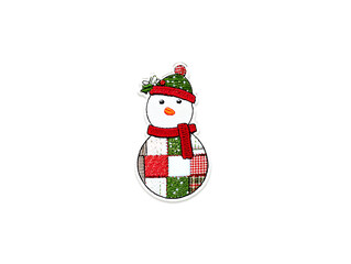 snowman on a white background