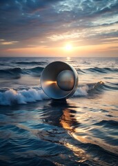 3d render of a sun and water