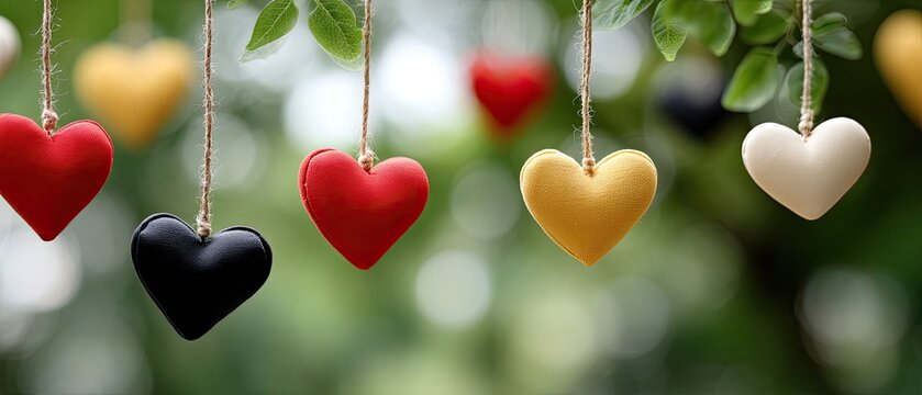 These charming hearts in various colors dangle gently, adding a playful touch to the serene environment and uplifting the mood