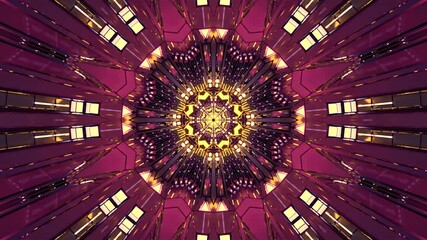 Vibrant tunnel video loop showcasing intricate patterns and bold colors for a dynamic screensaver experience