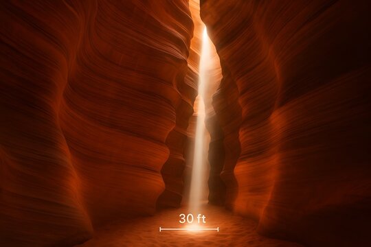 Sunlight Beams Filtering Through a Deep Canyon for Dramatic Landscape Scenes