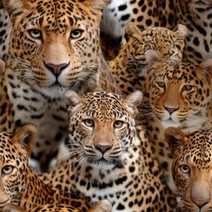 Fototapeta premium Soft fur showcases a striking pattern of dark spots on a light base, highlighting the beauty of nature's design and textures SEAMLESS PATTERN