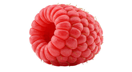 Vibrant Red Raspberry Close up, Isolated and Detailed on a Dark Background