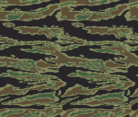 
Dark green camouflage pattern, classic forest background