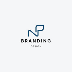 Branding Letter NP logo template